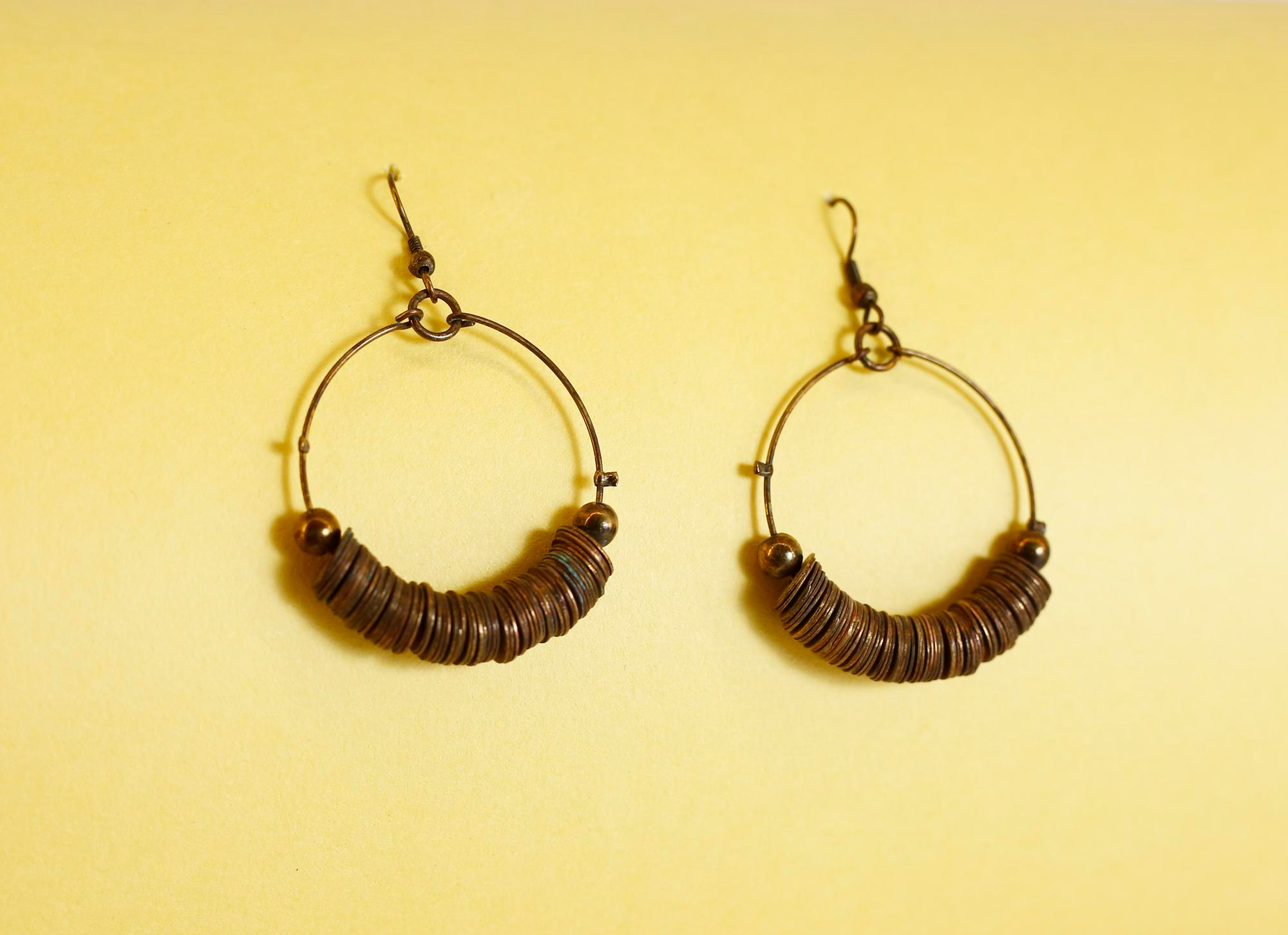Bohemian Coin Hoop Earrings