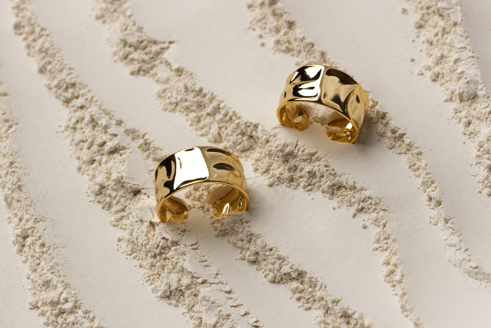 Gold Cuff Earrings