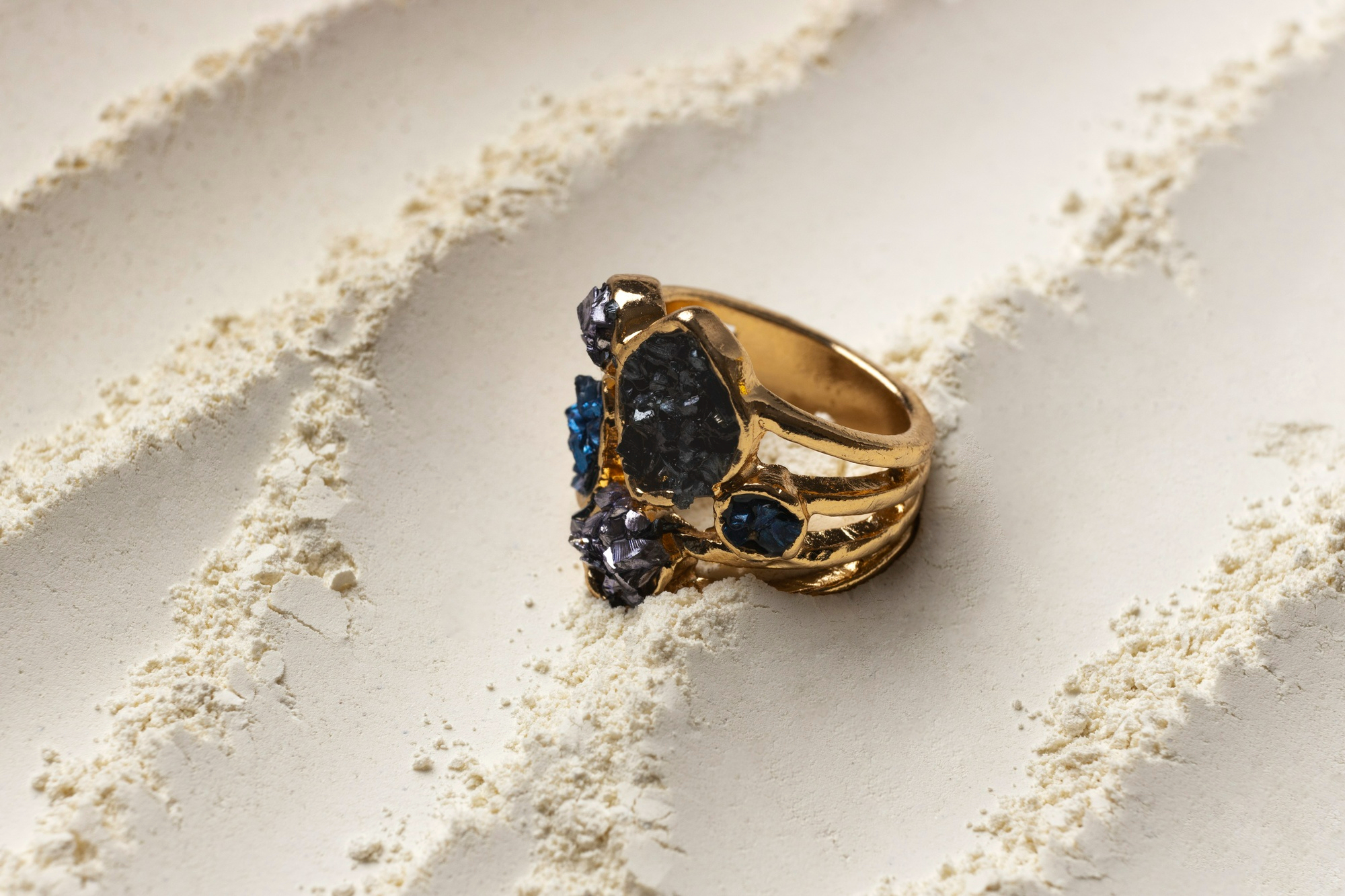 Elegant Multi-Gemstone Gold Ring